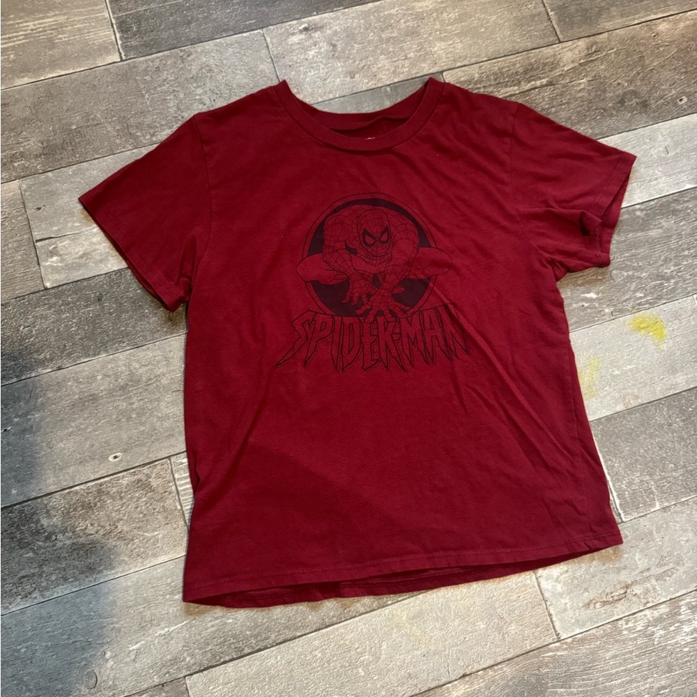 Marvel Spider-Man Burgundy Kids T-Shirt school summer camp